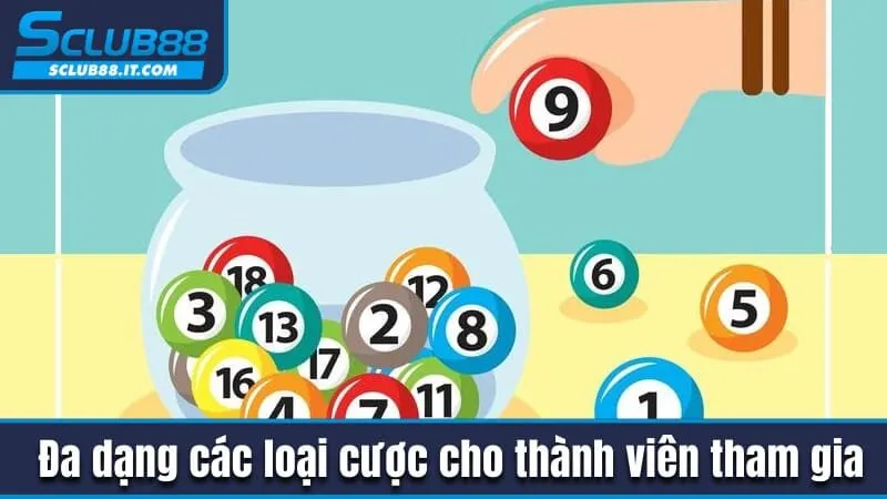 Chơi Lô Tô Ăn Tiền Sclub88 - Chơi Cực Hay Ăn Tiền Khủng 4 Đa dạng các loại cược cho thành viên tham gia